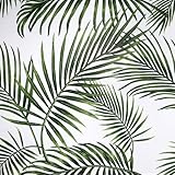 Hode Klebefolie Grün Blätter Möbelfolie Tropical Tapete Selbstklebend 44cmx2m, Folie für Möbel Dekofolie Palmen Muster, Möbelfolie Küche Badezimmer Wasserfest Kinder Kleiderschrank Tab