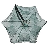 VGEBY Faltbare Angelnetz Nylon für Fangen von Garnelen Minnow Krebse Köder Krabbe Fische (Abmessung : 6 Holes)