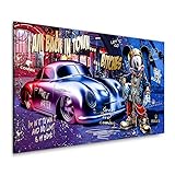Kunstgestalten24 Leinwandbild Micky Maus Pop Art Comic Zitat Bild Kunstdruck Raum Wand Dek