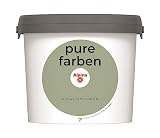 Alpina pure farben Wandfarbe – Eukalyptusgrün – strapazierfähige und atmungsaktive Innenfarbe – ergiebig, gut deckend & reinigungsfähig – 2,5 L